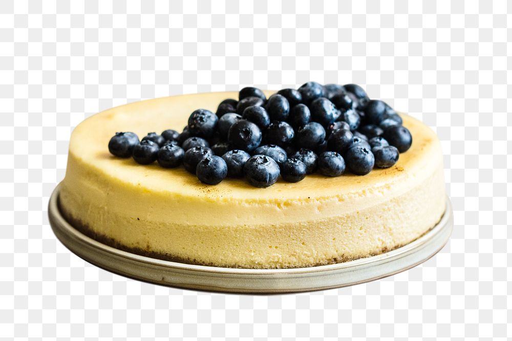 Blueberry cheesecake png sticker, transparent background