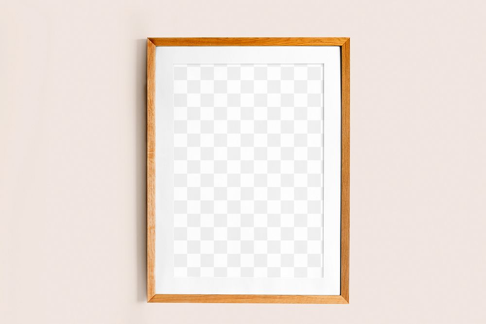 Minimal picture frame png mockup, transparent design