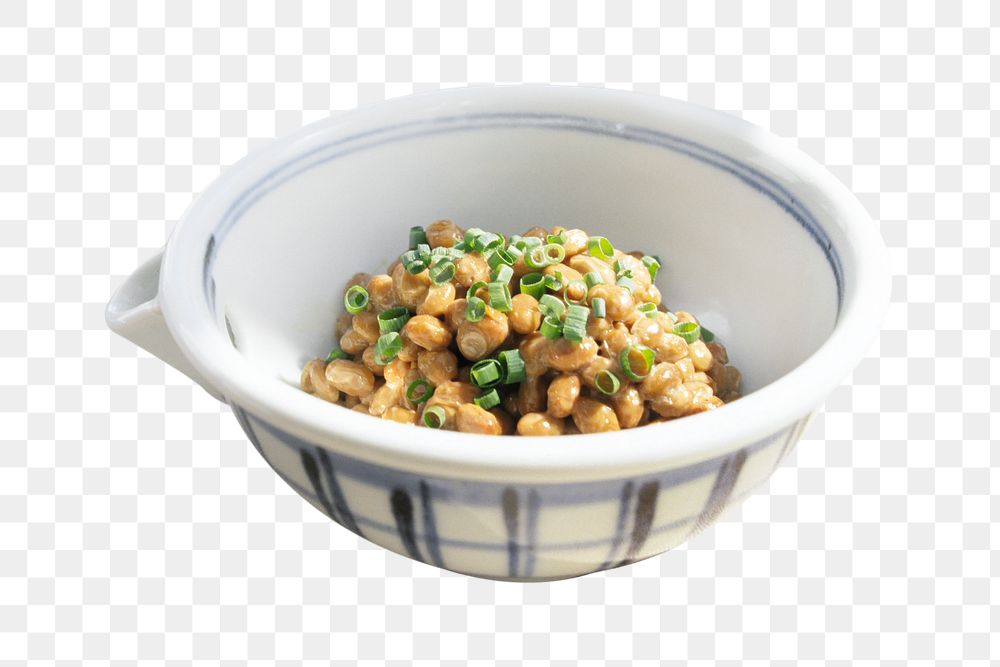 Fermented soybeans  png sticker, transparent background