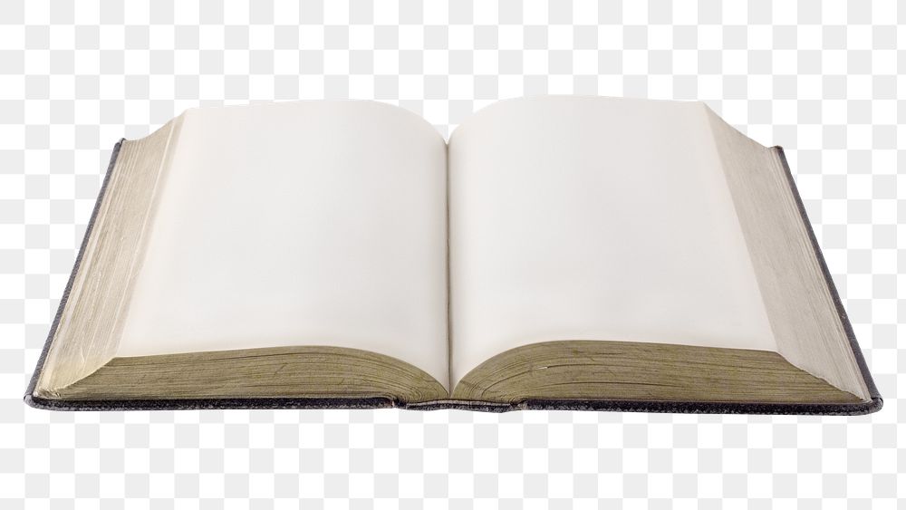 Free old open book png , transparent background