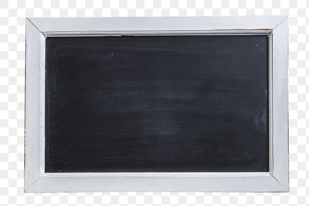 Black chalkboard png sticker, transparent background