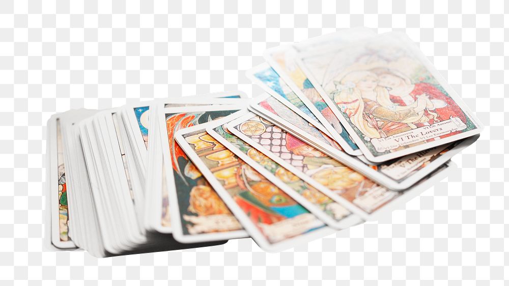 Tarot cards png sticker, transparent background