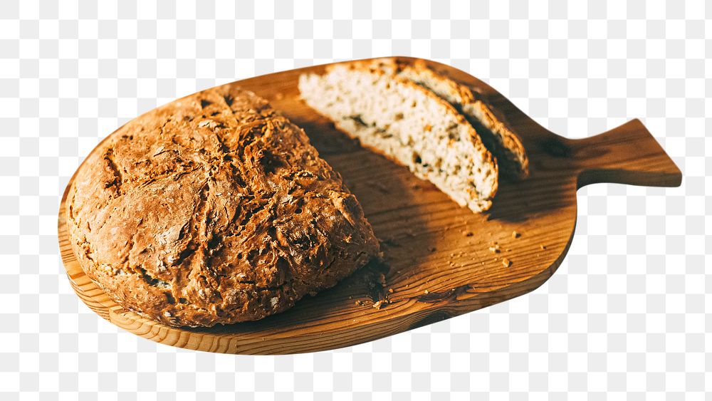 Bread loaf png sticker, transparent background