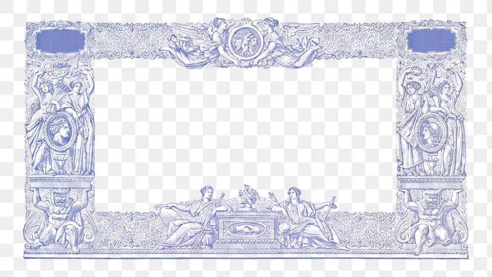 French's 500 Francs png banknote frame, transparent background.    Remastered by rawpixel