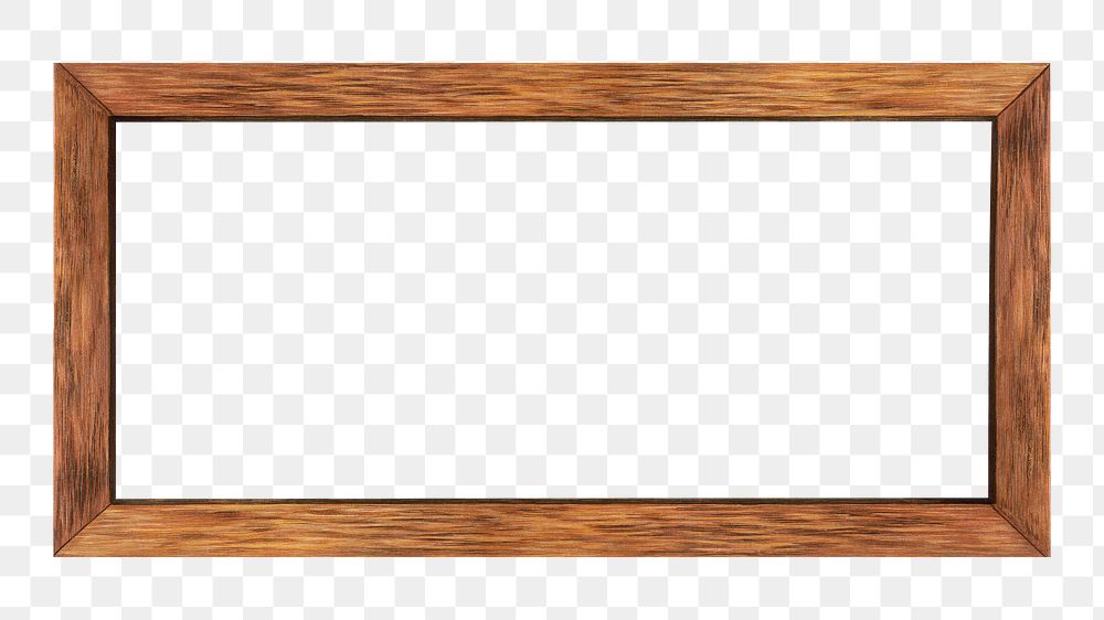 Wooden rectangle png frame, transparent background.   Remastered by rawpixel