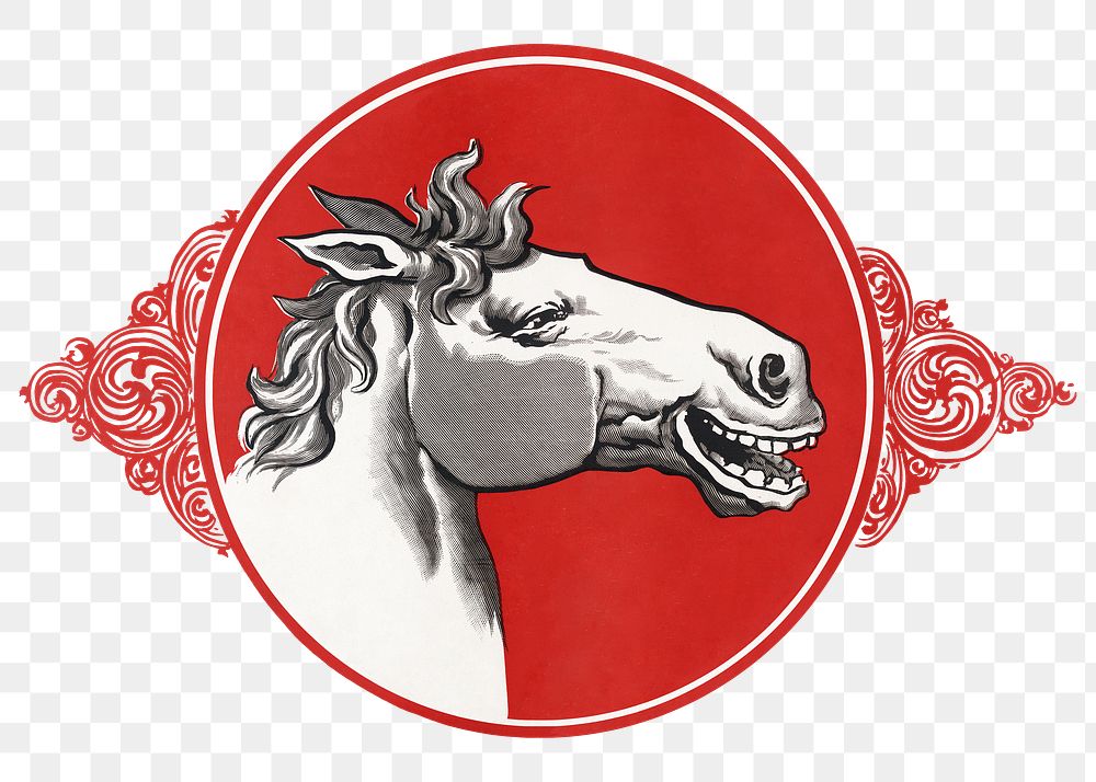 Laughing horse png sticker, It's enough to make a horse laugh, transparent background.  Remixed by rawpixel.