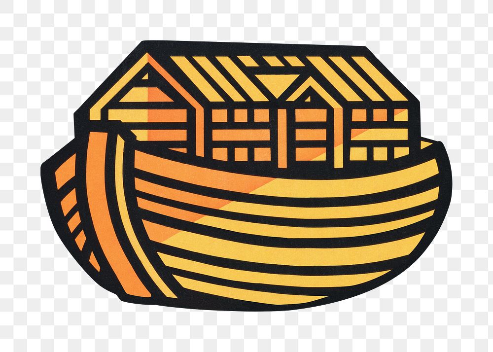 Wooden boat png sticker, house illustration, transparent background. Remixed by rawpixel. Remixed by rawpixel.