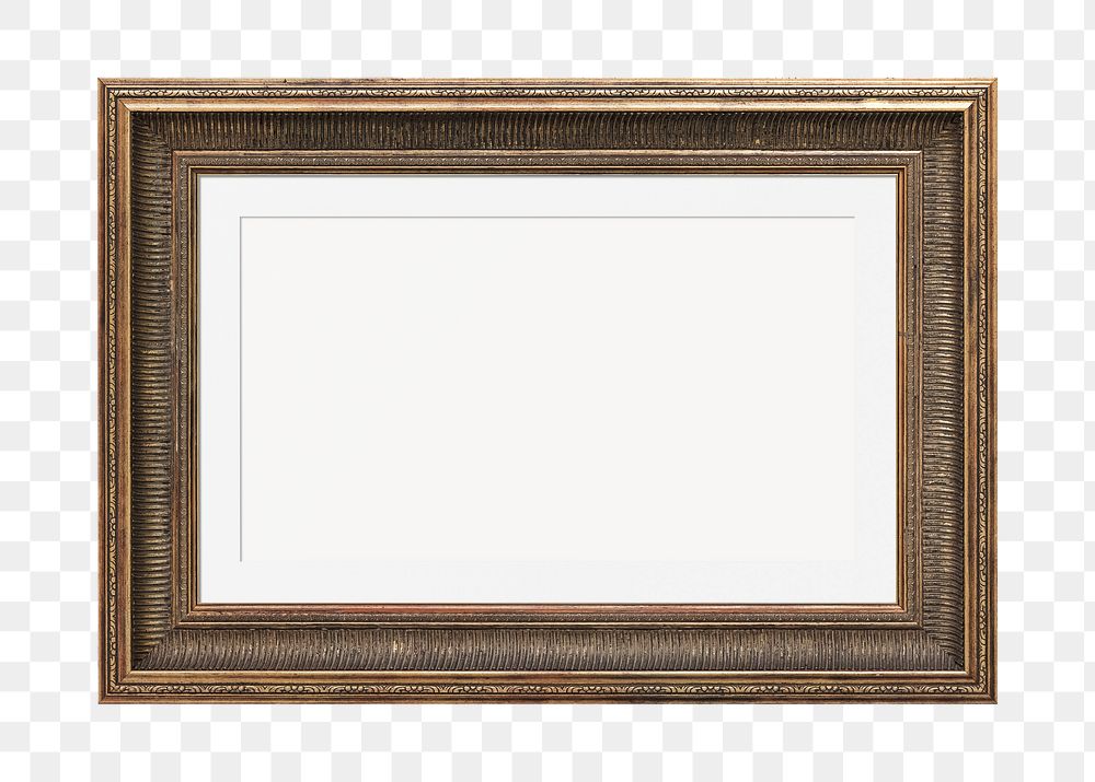 Vintage rectangle frame  png sticker, transparent background