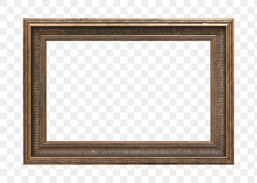 Vintage rectangle frame  png sticker, transparent background