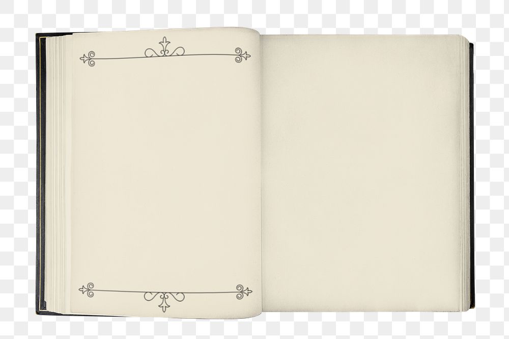 Vintage notebook png sticker, transparent background