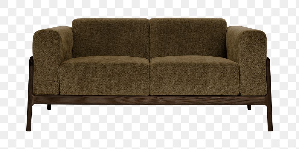 Velvet sofa png sticker, transparent background