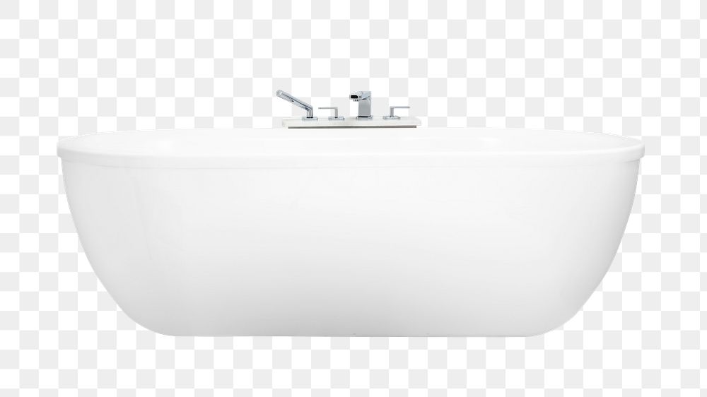 Modern bathtub png sticker, transparent background