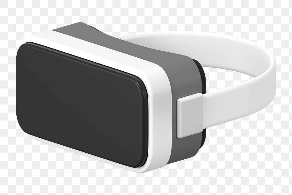 VR glasses png, 3D digital device clipart on transparent background