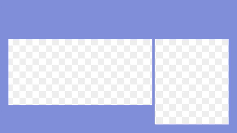 Blue frames png rectangle sticker, transparent background