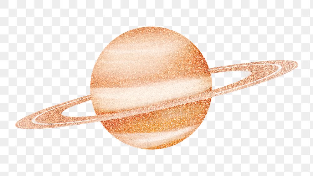 Planet Saturn png sticker, transparent background