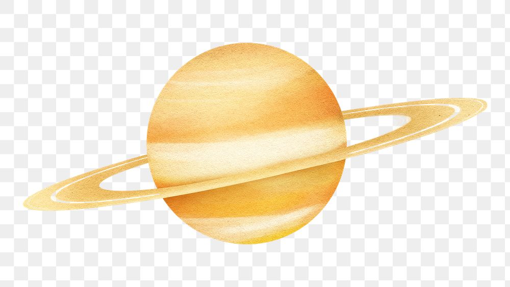 Planet Saturn png sticker, transparent background