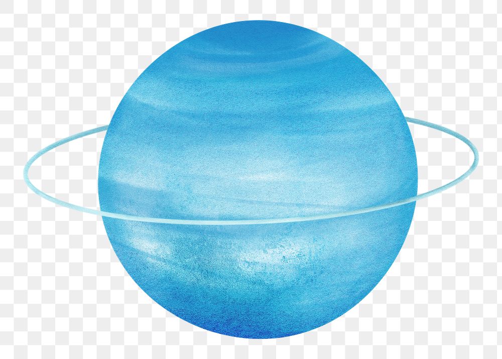 Planet Uranus png sticker, transparent background