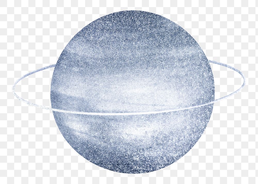 Planet Uranus png sticker, transparent background