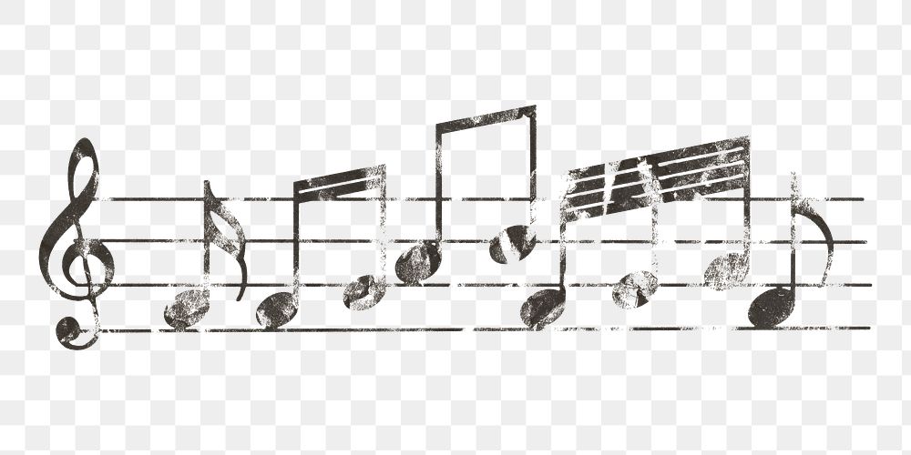 Music score png sticker, transparent background