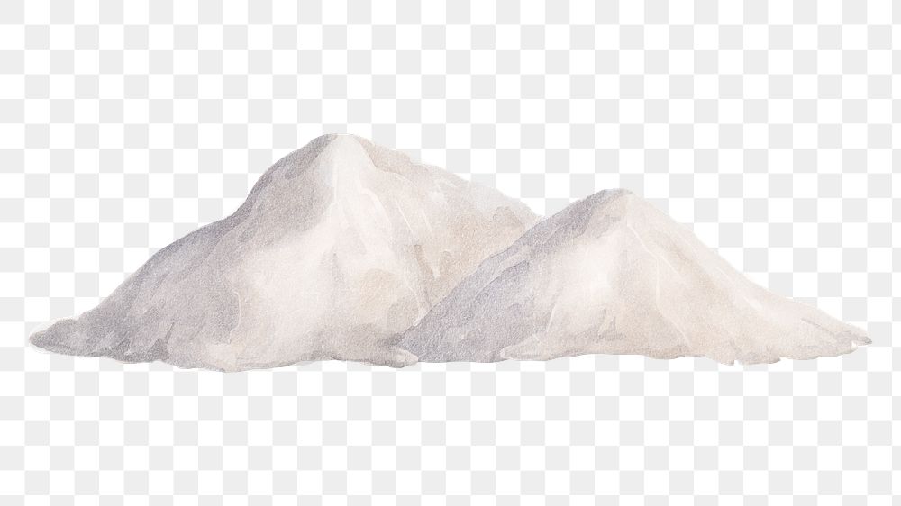 Snow mountains png sticker, transparent background