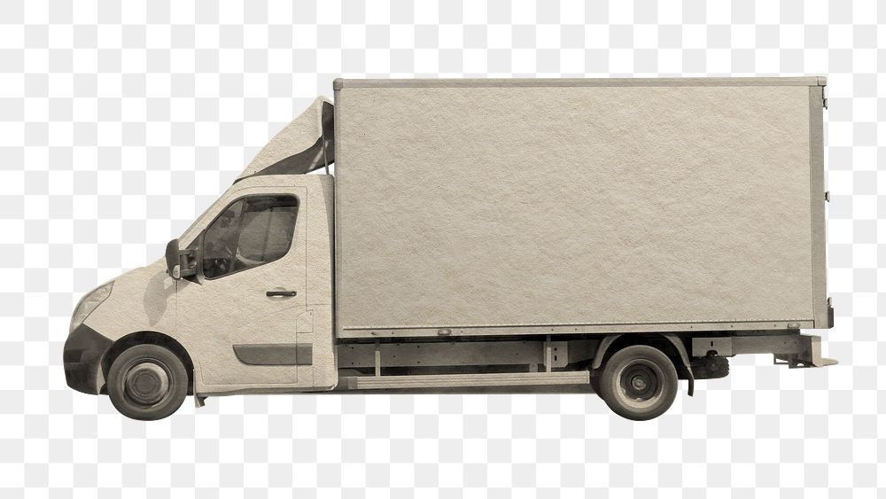 Delivery truck png sticker, transparent background