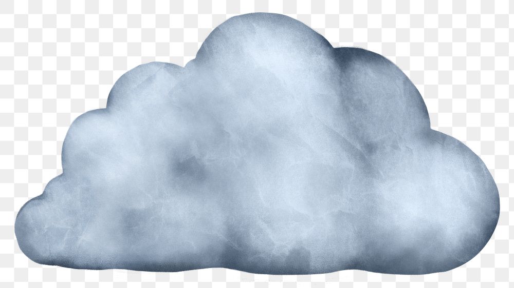 Dark cloud png weather sticker, transparent background