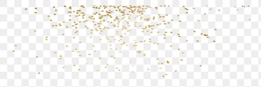 Gold glitter png border, party & celebration graphic, transparent background