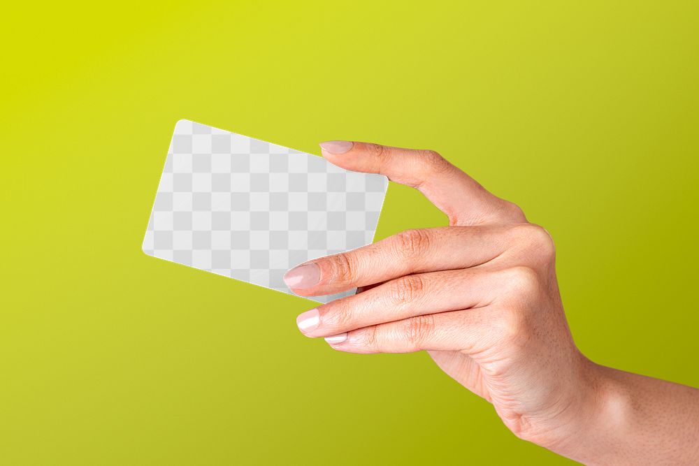 Business card png mockup, transparent design