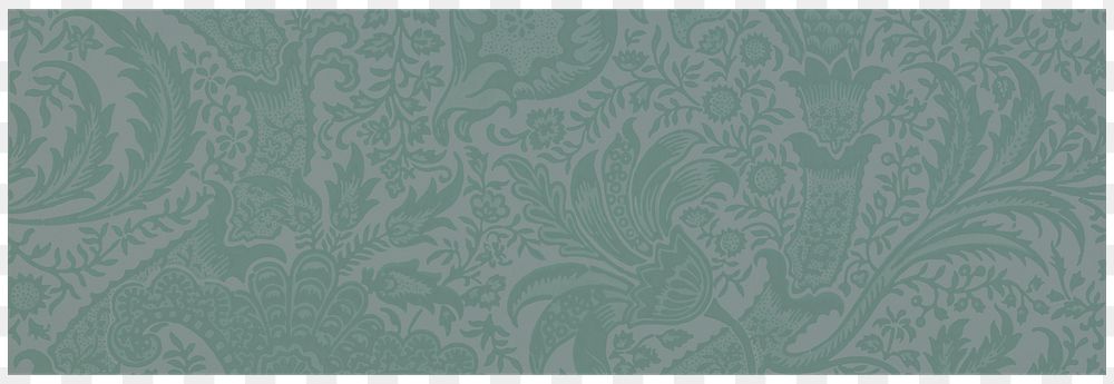 PNG vintage green floral patterned badge sticker, transparent background, remixed by rawpixel