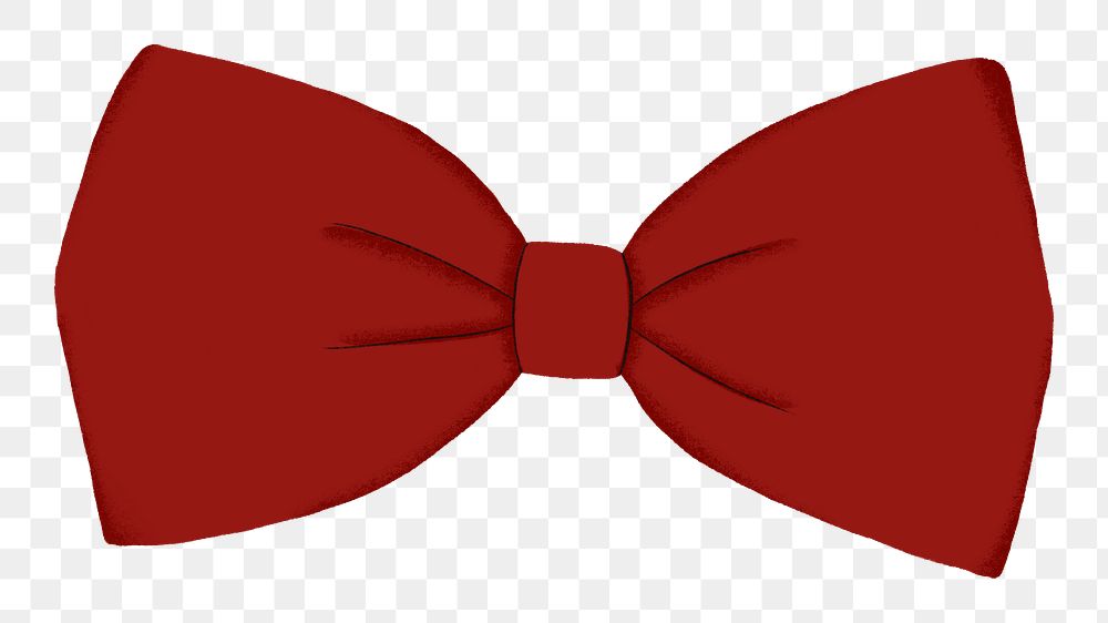 Red bow-tie png sticker, apparel graphic, transparent background
