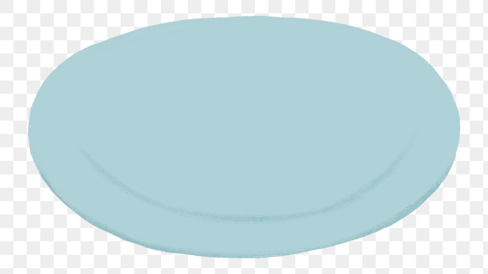 Blue plate png sticker, dish, object illustration, transparent background