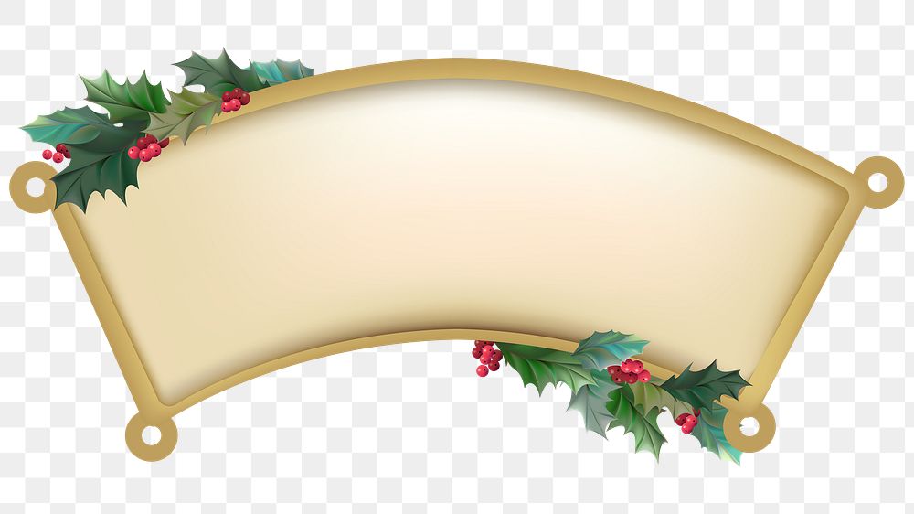 Christmas banner png frame sticker, transparent background