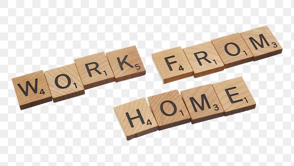 Work from home png sticker, transparent background