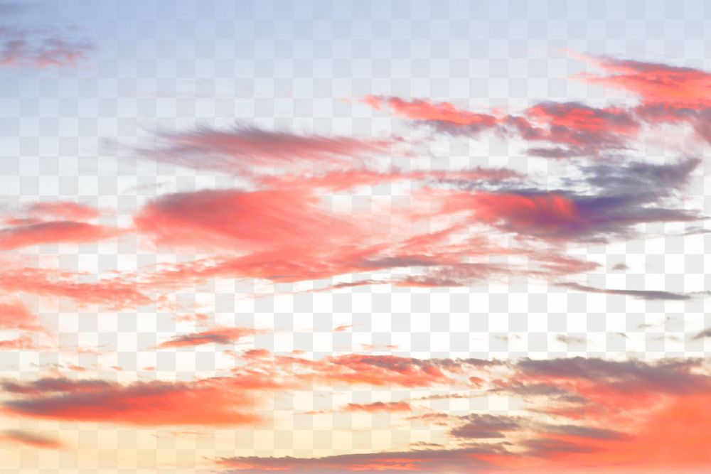 PNG colorful clouds & sky overlay, transparent background