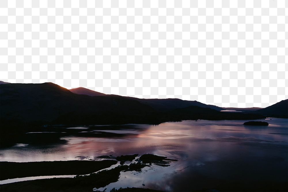 PNG evening Slate Quarry border, transparent background