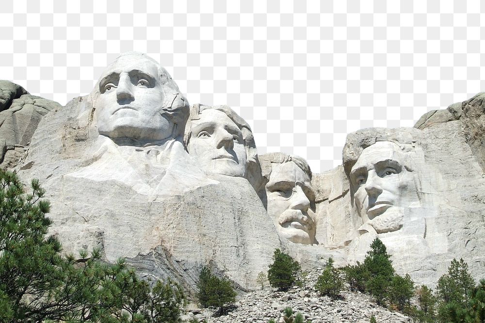 PNG Mount Rushmore border, transparent background