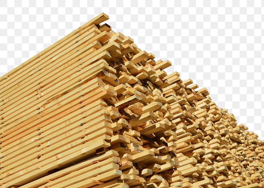 Wood stacked png sticker, transparent background