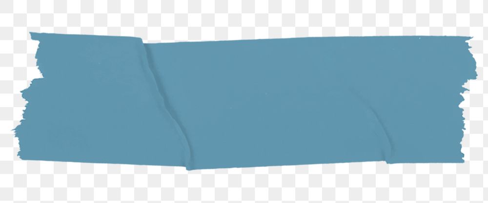Blue washi tape png sticker, transparent background