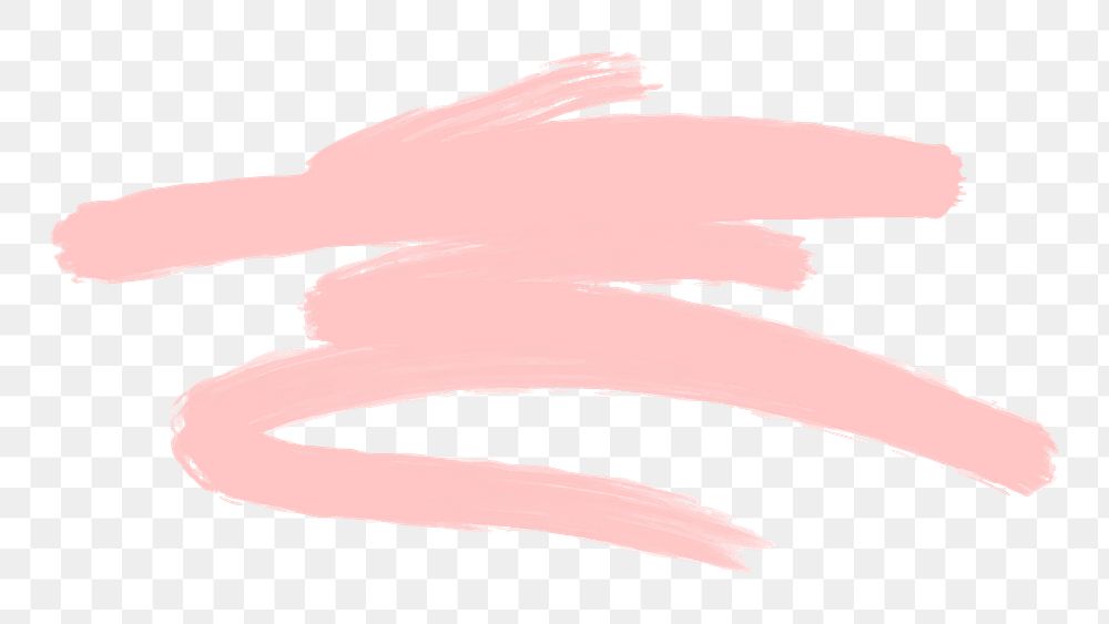 Pink brush stroke png sticker, transparent background