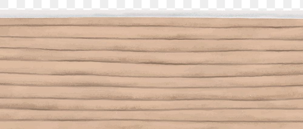 Brown wooden floor png border, transparent background