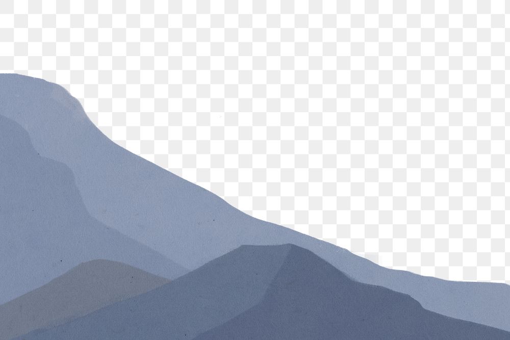 Blue mountain png border, transparent | Premium PNG - rawpixel