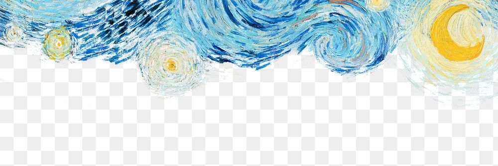 Starry Night png border sticker, transparent background. Remixed by rawpixel.