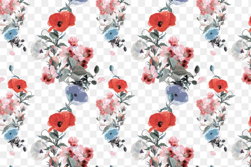 PNG vintage flower pattern sticker, painting by Pierre Joseph Redouté on transparent background. Remixed by rawpixel.