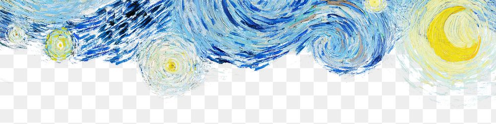 Starry Night png border,  transparent background, remixed by rawpixel