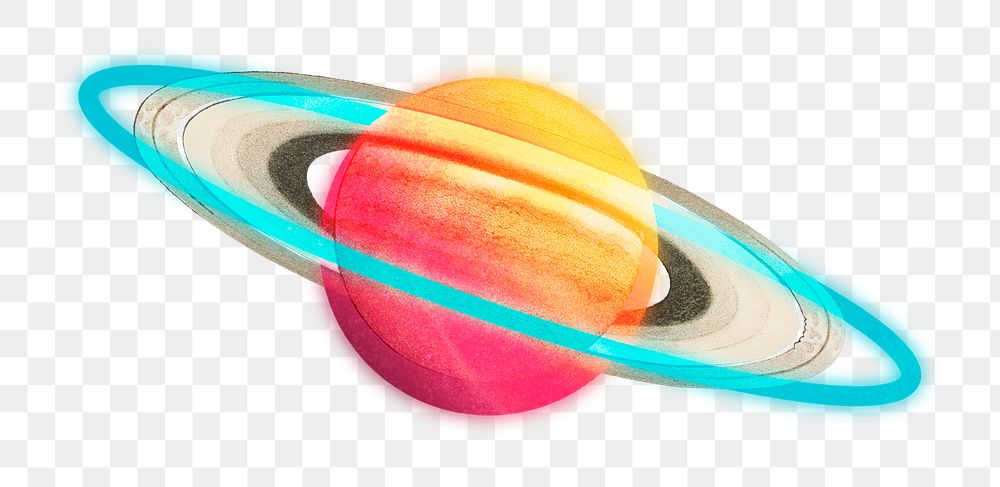 Planet Saturn png, transparent background