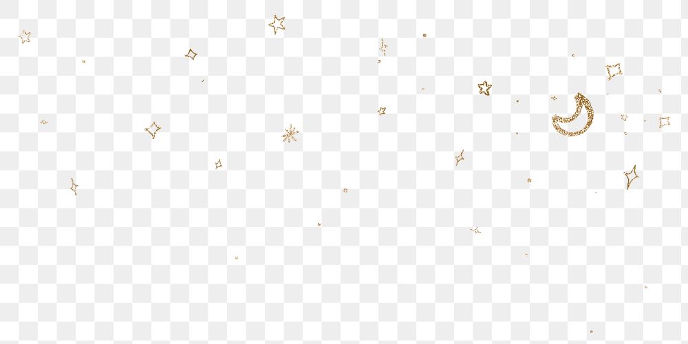 Gold celestial png overlay, transparent background