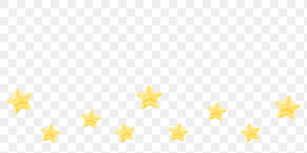 Star border png sticker, transparent background