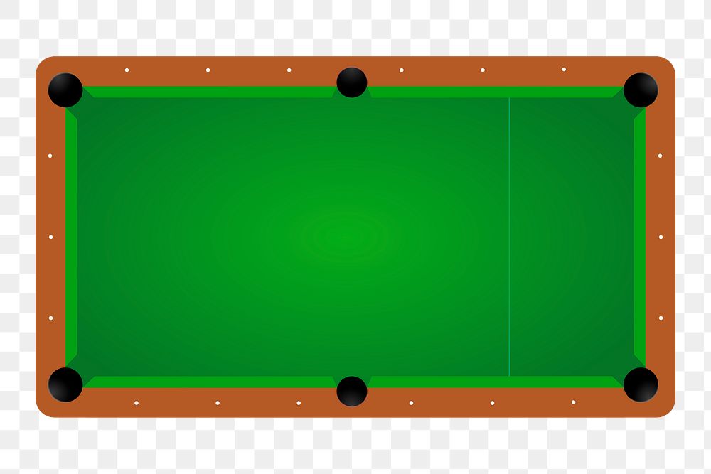 PNG Pool table clipart, transparent background. Free public domain CC0 image.