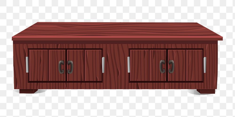 PNG Sideboard furniture clipart, transparent background. Free public domain CC0 image.
