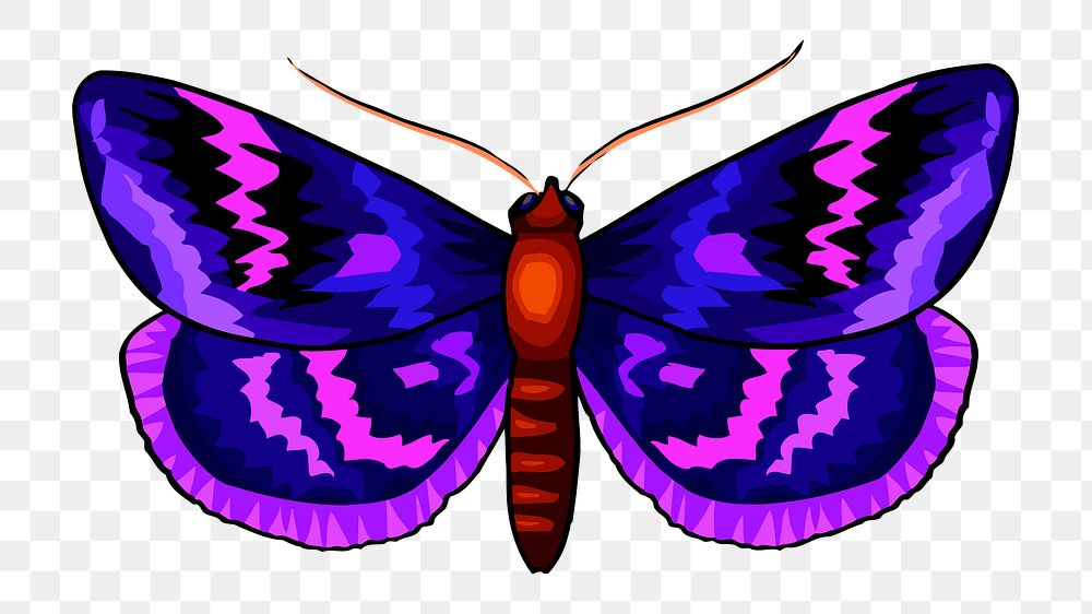 PNG Purple butterfly clipart, transparent background. Free public domain CC0 image.